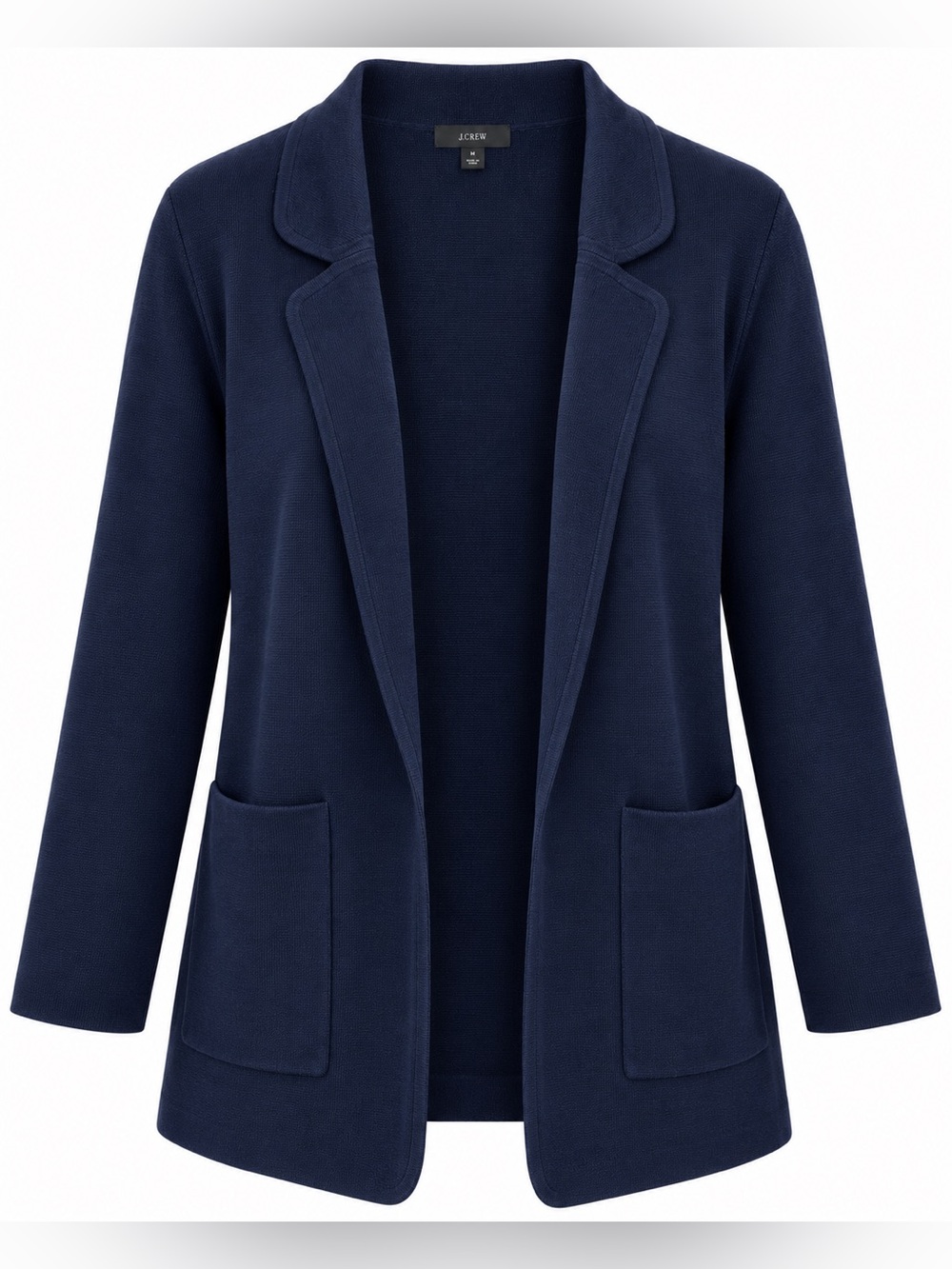 J Crew navy knit sweater blazer, small